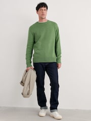 Зеленый - Мужской вязаный джемпер Seasalt Cornwall Moorstone - Image 3 of 5