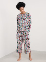 Seasalt Cornwall Black Tree Shadow Jersey Pyjamas - Image 1 of 5