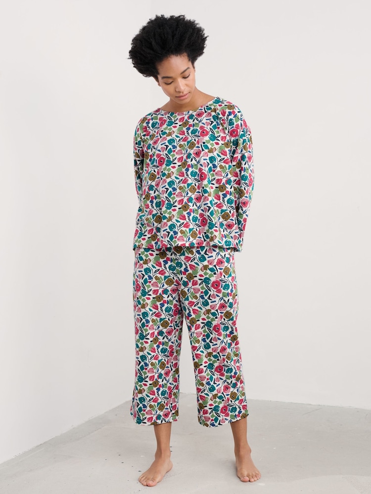 Seasalt Cornwall Black Tree Shadow Jersey Pyjamas - Image 1 of 5
