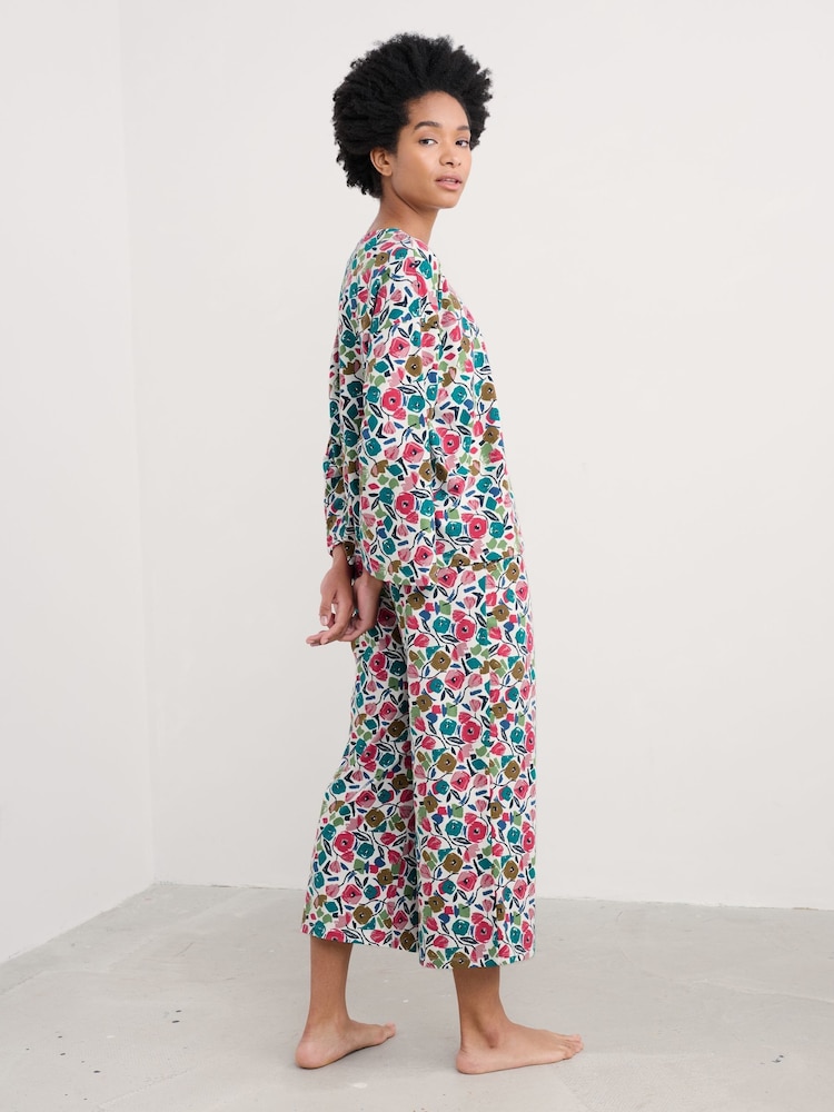 Seasalt Cornwall Black Tree Shadow Jersey Pyjamas - Image 2 of 5
