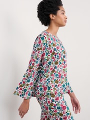 Seasalt Cornwall Black Tree Shadow Jersey Pyjamas - Image 3 of 5