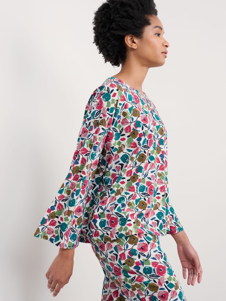 Zwart - Seasalt Cornwall Tree Shadow pyjama van jersey - Image 3 of 5