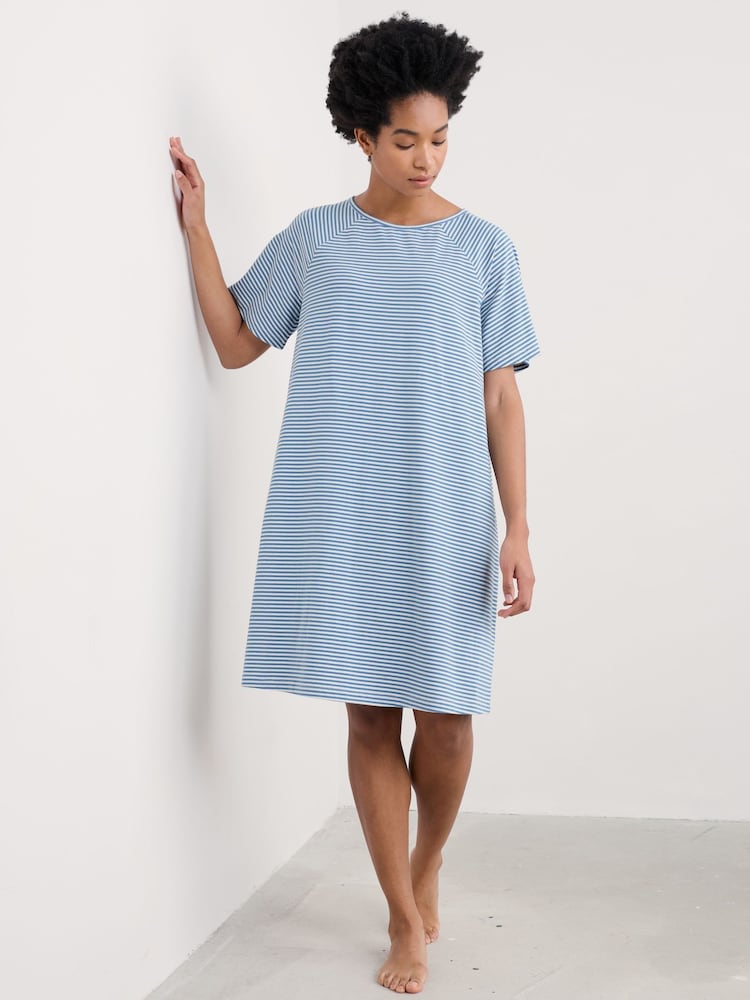 Seasalt Cornwall Blue Day Star Jersey Nightdress - Image 1 of 5