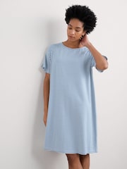 Seasalt Cornwall Blue Day Star Jersey Nightdress - Image 3 of 5