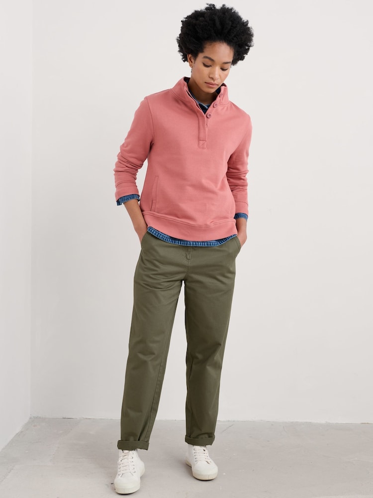 Seasalt Cornwall Pink Greenshank Jersey 100% Cotton Sweatshirt - Image 1 of 5