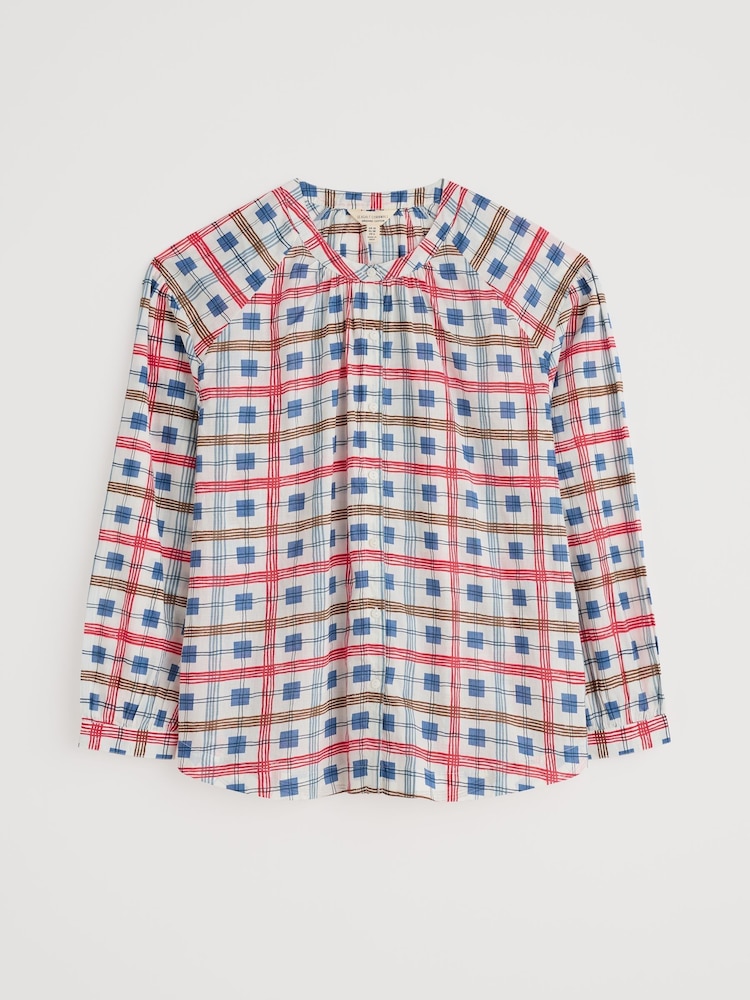 Seasalt Cornwall White/Red Multi Weaving Sea 100% Cotton Shirt - Image 4 of 5