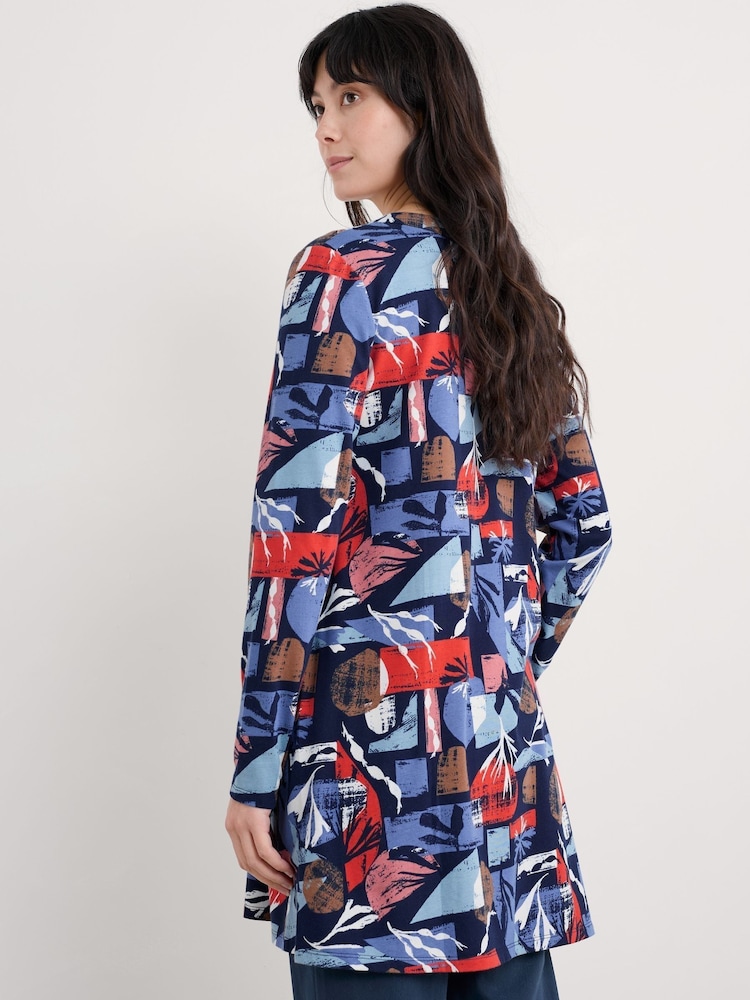 Seasalt Cornwall Blue Wreathe Jersey Tunic - Image 2 of 4