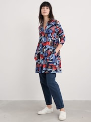 Seasalt Cornwall Blue Wreathe Jersey Tunic - Image 3 of 4