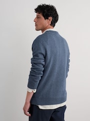 Blauw - Seasalt Cornwall Mens Moorstone Knitted Jumper - Image 2 of 5