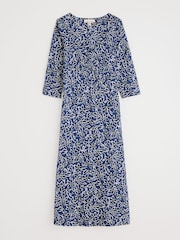 Seasalt Cornwall Blue Secret Cove 3/4 Sleeve Midi Dress - Image 4 of 5