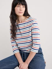 Seasalt Cornwall Pink Sailor Top - Image 3 of 5