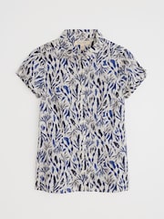 Seasalt Cornwall Blue Rushmaker Short Sleeve 100% Cotton Shirt - Image 4 of 5