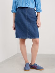 Seasalt Cornwall Blue Dovetail A-Line Corduroy Skirt - Image 1 of 5