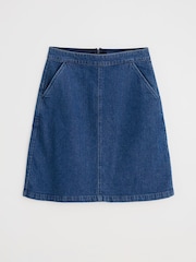 Seasalt Cornwall Blue Dovetail A-Line Corduroy Skirt - Image 4 of 5