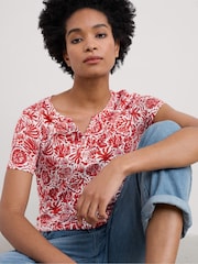Seasalt Cornwall Red Risso Short Sleeve Tunics - Image 1 of 6