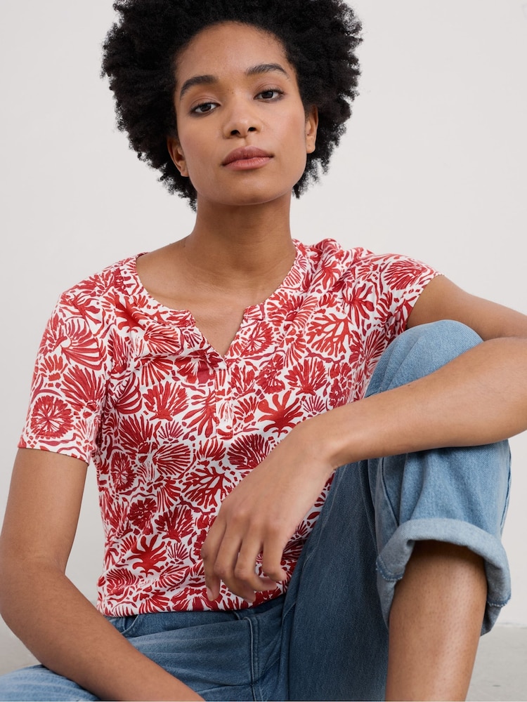 Seasalt Cornwall Red Risso Short Sleeve Tunics - Image 1 of 6
