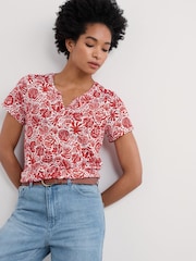 Seasalt Cornwall Red Risso Short Sleeve Tunics - Image 4 of 6