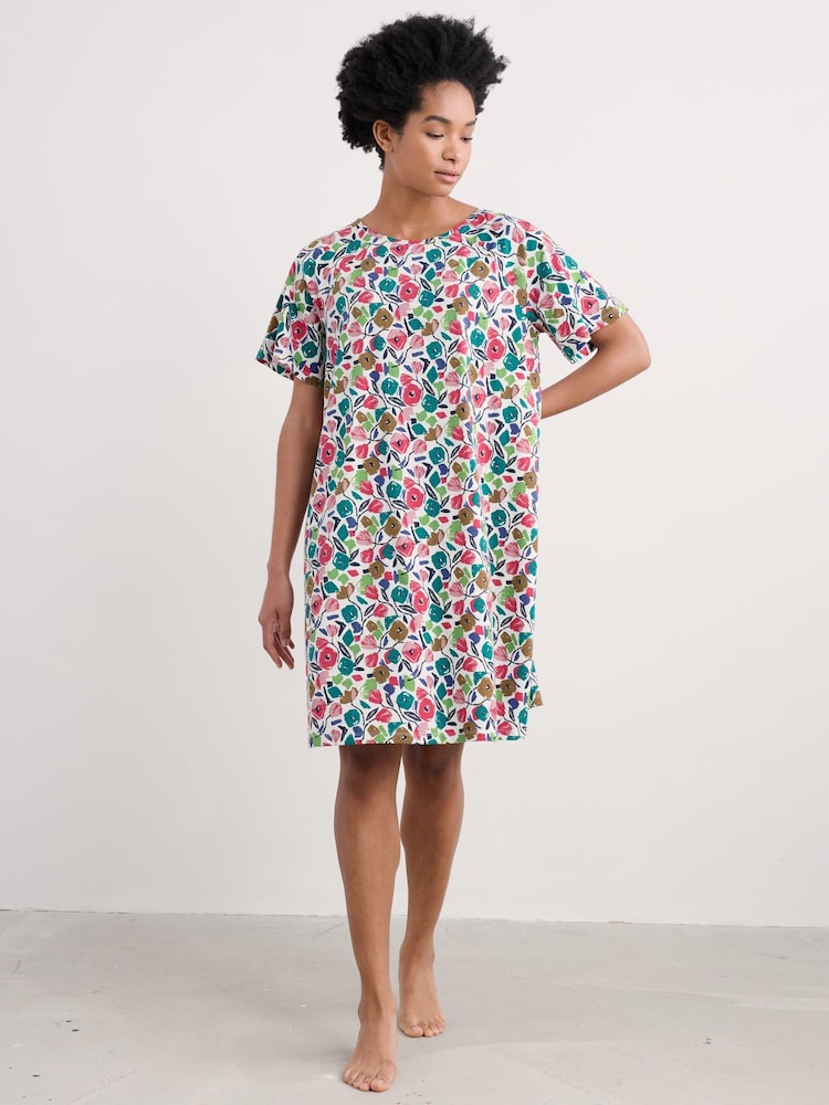 Seasalt Cornwall Black Day Star Jersey Nightdress - Image 1 of 5