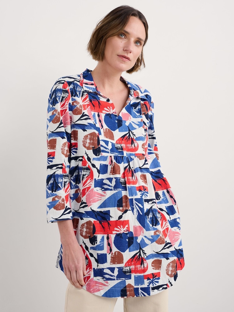 Seasalt Cornwall Black Multi Fal Water Printed 100% Cotton Tunic - Image 1 of 5