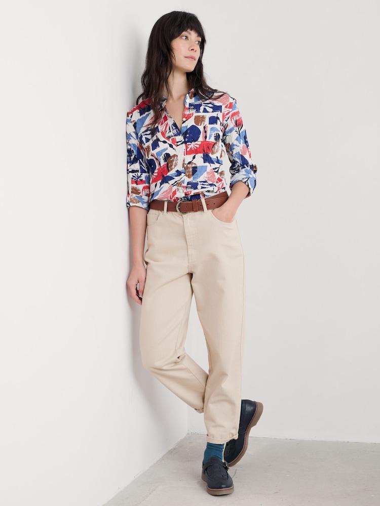 Seasalt Cornwall Blue/White Multi Larissa 100% Cotton Shirt - Image 1 of 6