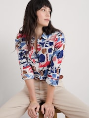 Seasalt Cornwall Blue/White Multi Larissa 100% Cotton Shirt - Image 2 of 6