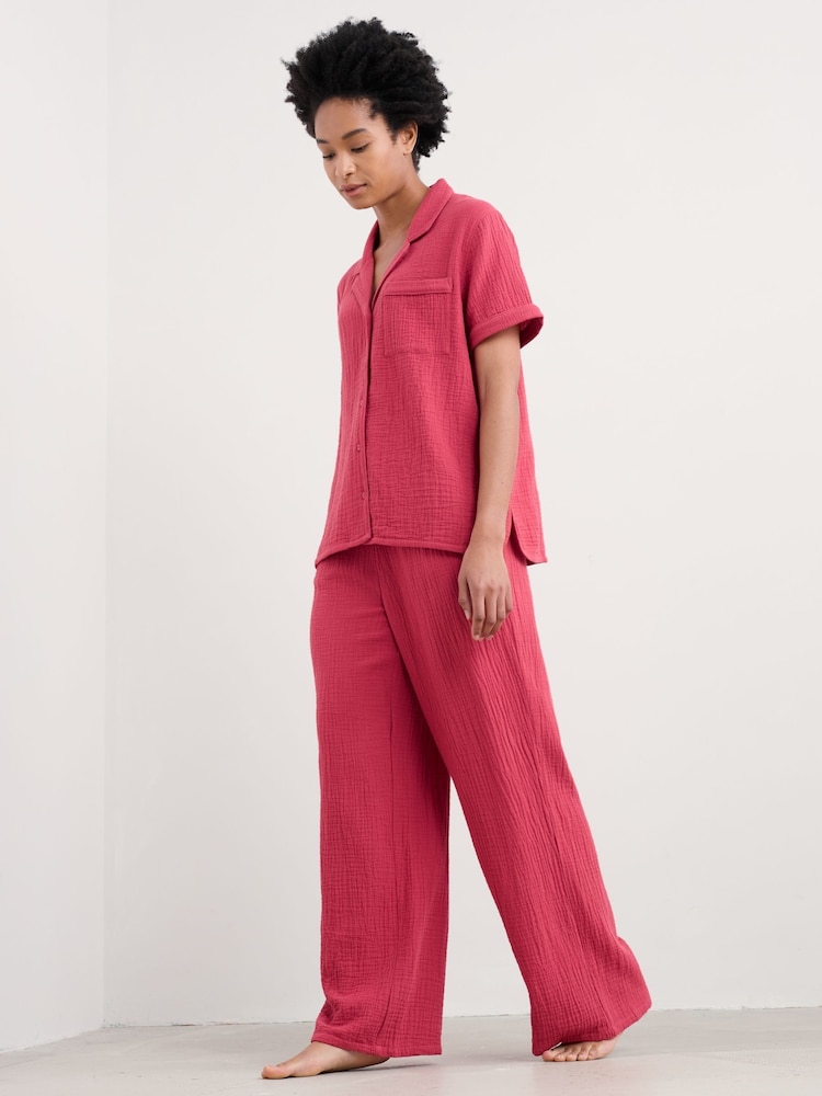 Seasalt Cornwall Pink Morning Light 100% Cotton Pyjamas - Image 1 of 5