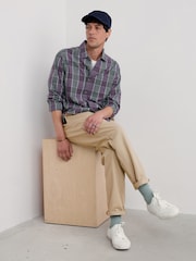Seasalt Cornwall Black Multi Mens Banyan Checked 100% Cotton Shirt - Image 3 of 5