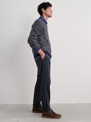 Seasalt Cornwall Blue Mens Fellwalker 100% Cotton Knitted Jumper - Image 5 of 7