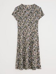 Seasalt Cornwall Blue Tall Secret Cove 3/4 Sleeve Midi Dress - Image 4 of 5