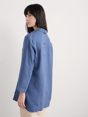 Azul - Túnica con algunas capas 100% de lino de Seasalt Cornwall - Imagen 2 de 5