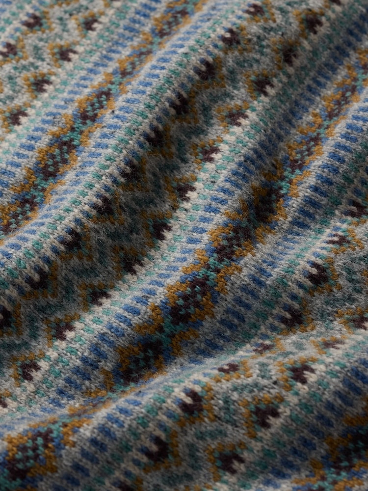 Seasalt Cornwall Grey Mens Fairisle Pattern Walt Vest - Image 1 of 5