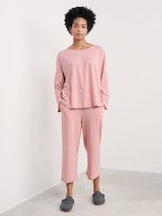 Roze - Seasalt Cornwall Tree Shadow pyjama van jersey - Image 1 of 5