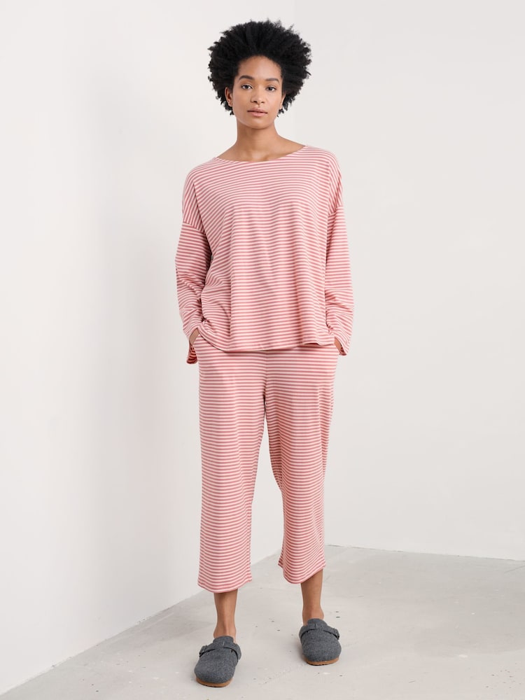 Roze - Seasalt Cornwall Tree Shadow pyjama van jersey - Image 1 of 5