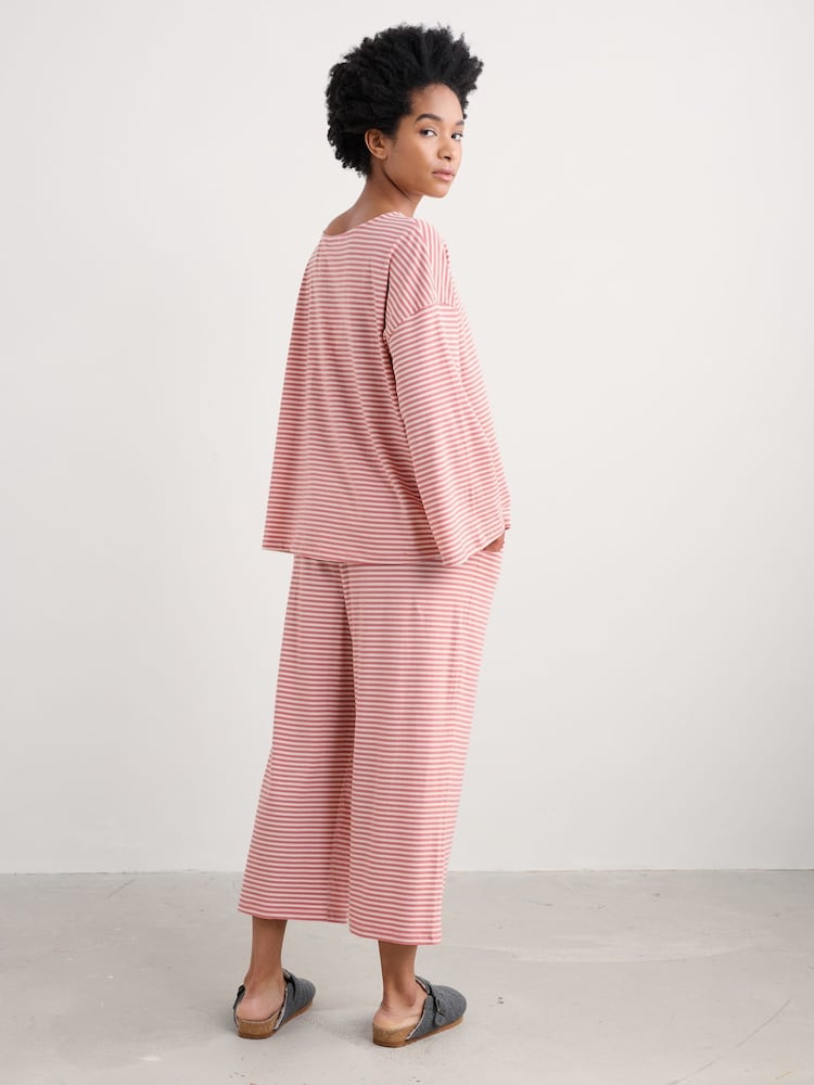 Roze - Seasalt Cornwall Tree Shadow pyjama van jersey - Image 2 of 5