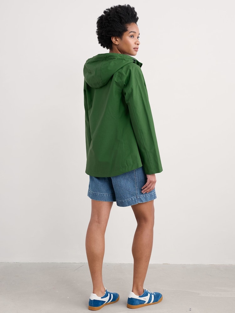 Seasalt Cornwall Green Waterway Waterproof Jacket - Image 2 of 5