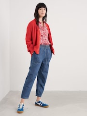 Seasalt Cornwall Red Larissa 100% Cotton Shirt - Image 3 of 8