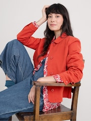 Seasalt Cornwall Red Larissa 100% Cotton Shirt - Image 4 of 8
