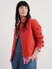 Seasalt Cornwall Red Larissa 100% Cotton Shirt - Image 5 of 8