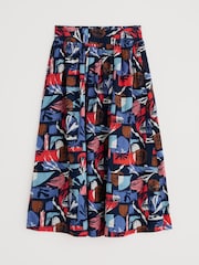 Seasalt Cornwall Black Multi Mevagissey 100%  Cotton Midi Skirt - Image 4 of 4