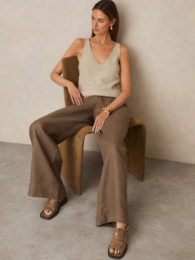 Reiss Tan Marlie Leather Fisherman Sandals - Image 2 of 5