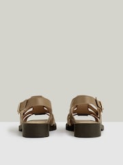 Reiss Tan Marlie Leather Fisherman Sandals - Image 3 of 5