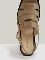 Reiss Tan Marlie Leather Fisherman Sandals - Image 5 of 5