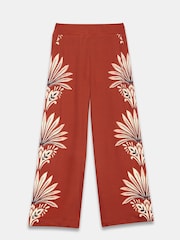 Mint Velvet Red Floral Print Wide Trousers - Image 6 of 8