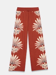 Mint Velvet Red Floral Print Wide Trousers - Image 7 of 8