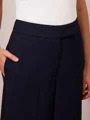 Mint Velvet Blue Cropped Wide Trousers - Image 4 of 8