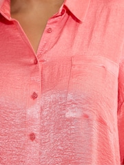Yours Curve Pink Button Through Blouse - Image 4 of 5