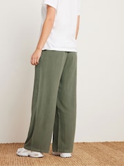 PixieGirl Petite Green Acid Wash 100% Cotton Wide Leg Trousers - Image 3 of 5