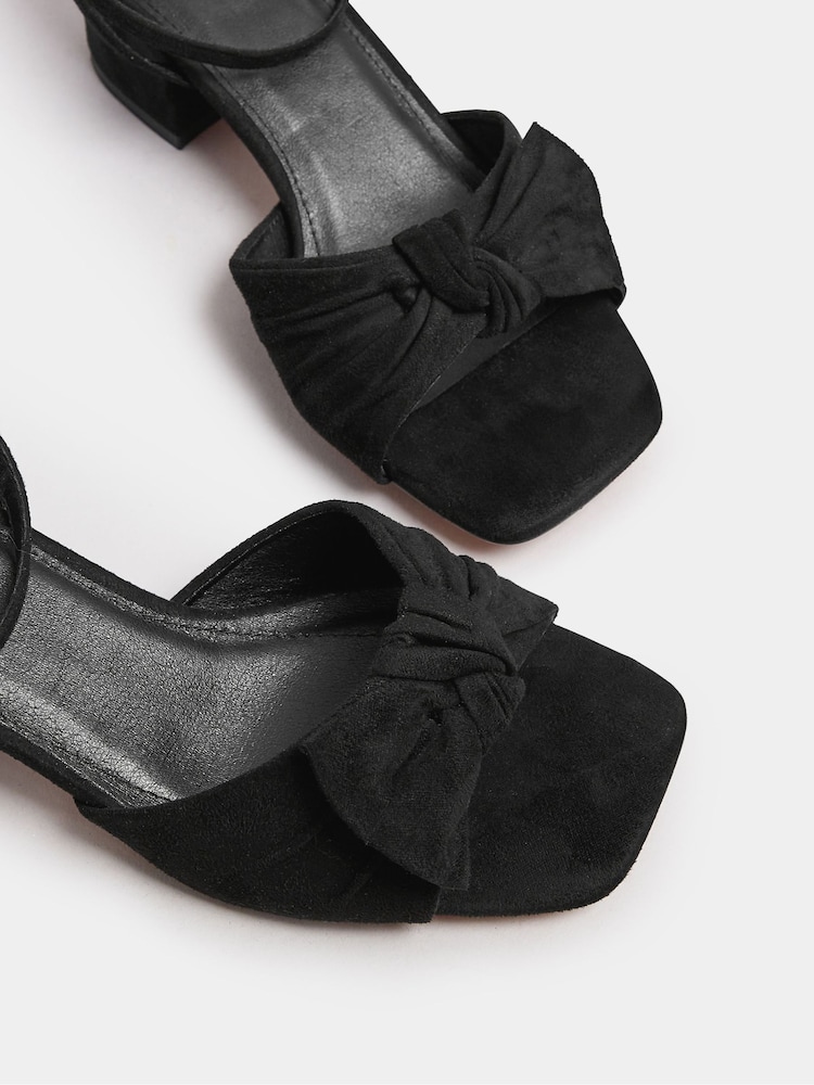 Schwarz - Yours Curve Wide Fit Mid Block Bow Sandals - Bild 4 von 4 Schwarz - Yours Curve Wide Fit Mid Block Bow Sandals - Bild 4 von 4