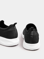 Yours Curve Black Extra-Wide Fit Slip On Knitted Trainers - Image 4 of 5
