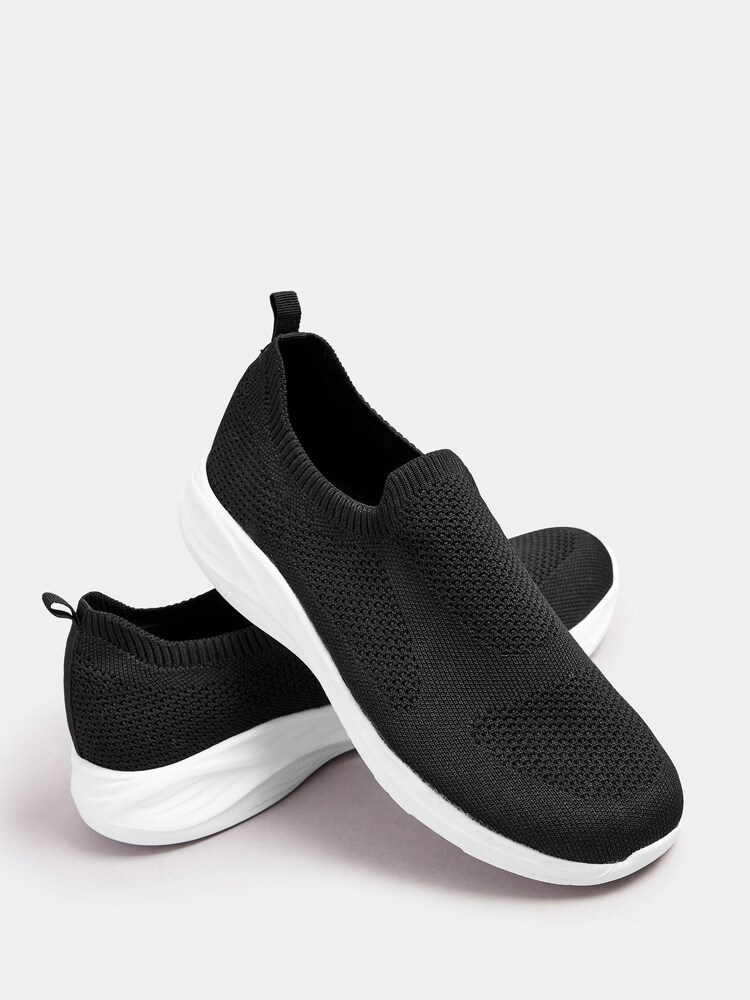 Yours Curve Extra-Wide Fit Slip On Knitted Trainers - Imagen 5 de 5 Yours Curve Extra-Wide Fit Slip On Knitted Trainers - Imagen 5 de 5